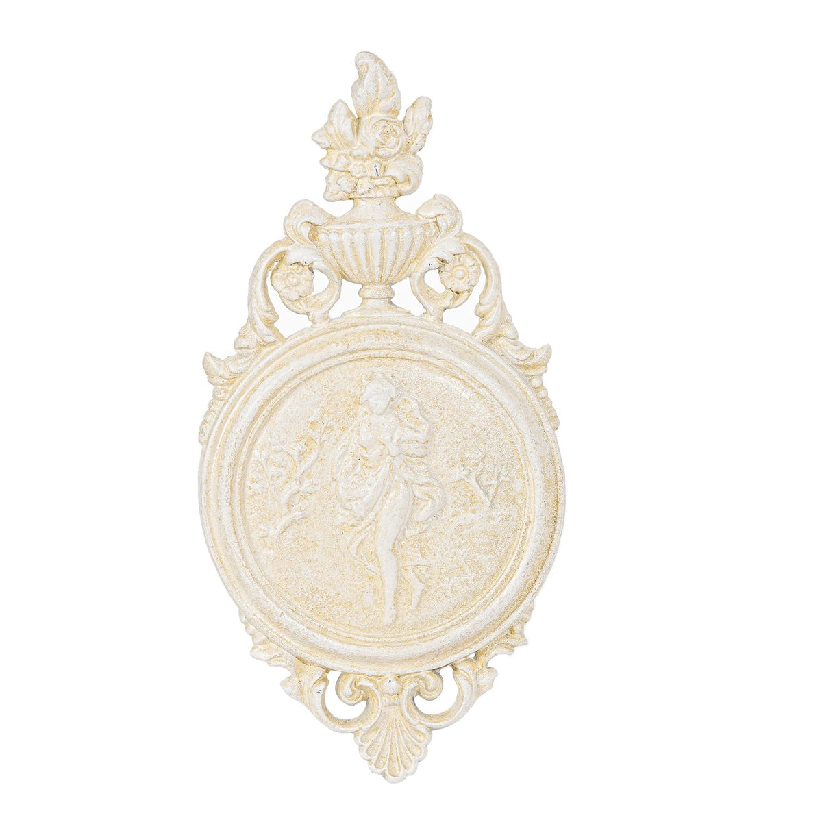 Sungmor Copper Cast Iron Wall Plaque -Classical Lady Relief in French Style