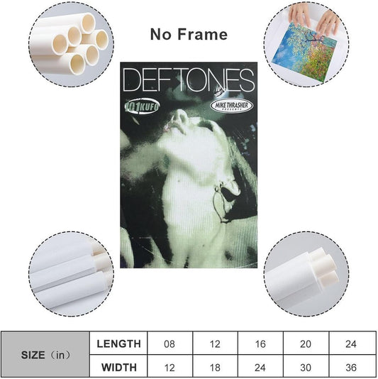 VQFYNOBCI Deftones Poster Vintega MusicCanvas Art for Room Aesthetic And Wall Art Picture Living Room Decor Poster12x18inch(30x45cm)