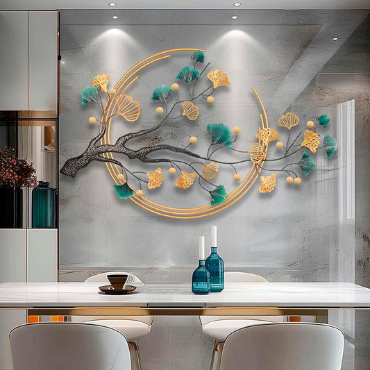 QXSXKJ 3D Metal Wall Art Decor, 59x32 Large Modern Wall Sculpture