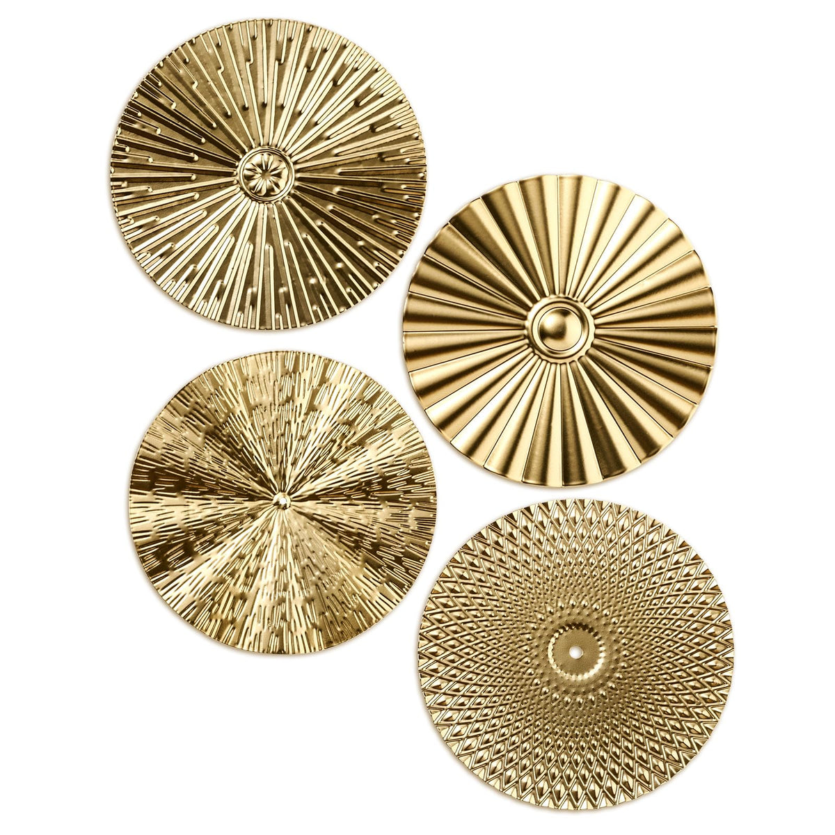Hicarer 4 Pcs 12 Inch Black Metal Wall Art Decor Modern Sunburst Decor