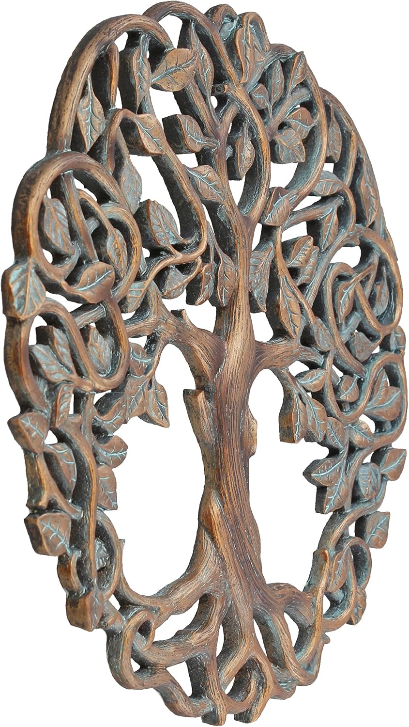 Old River Outdoors Tree of Life Wall Plaque 11 5/8 Inches Decorative Celtic Garden Art Sculpture for Living Room