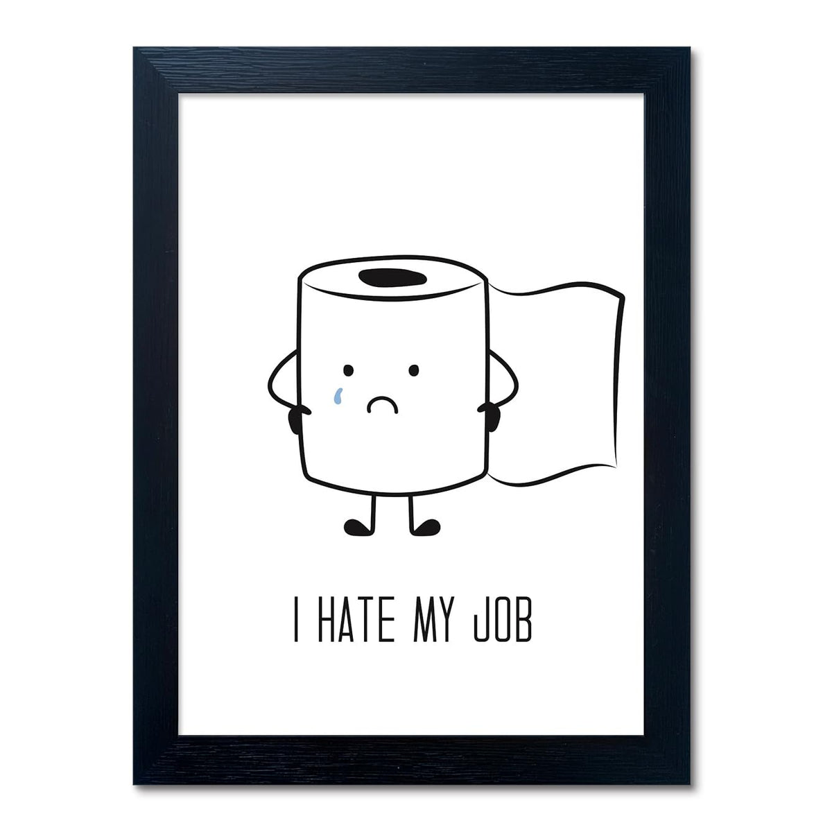 Black and White Bathroom Wall Decor Bad Smell Humorous Wall Art Funny Guest Toilet Picture Print Painting Modern Minimalistic Bathroom Sign