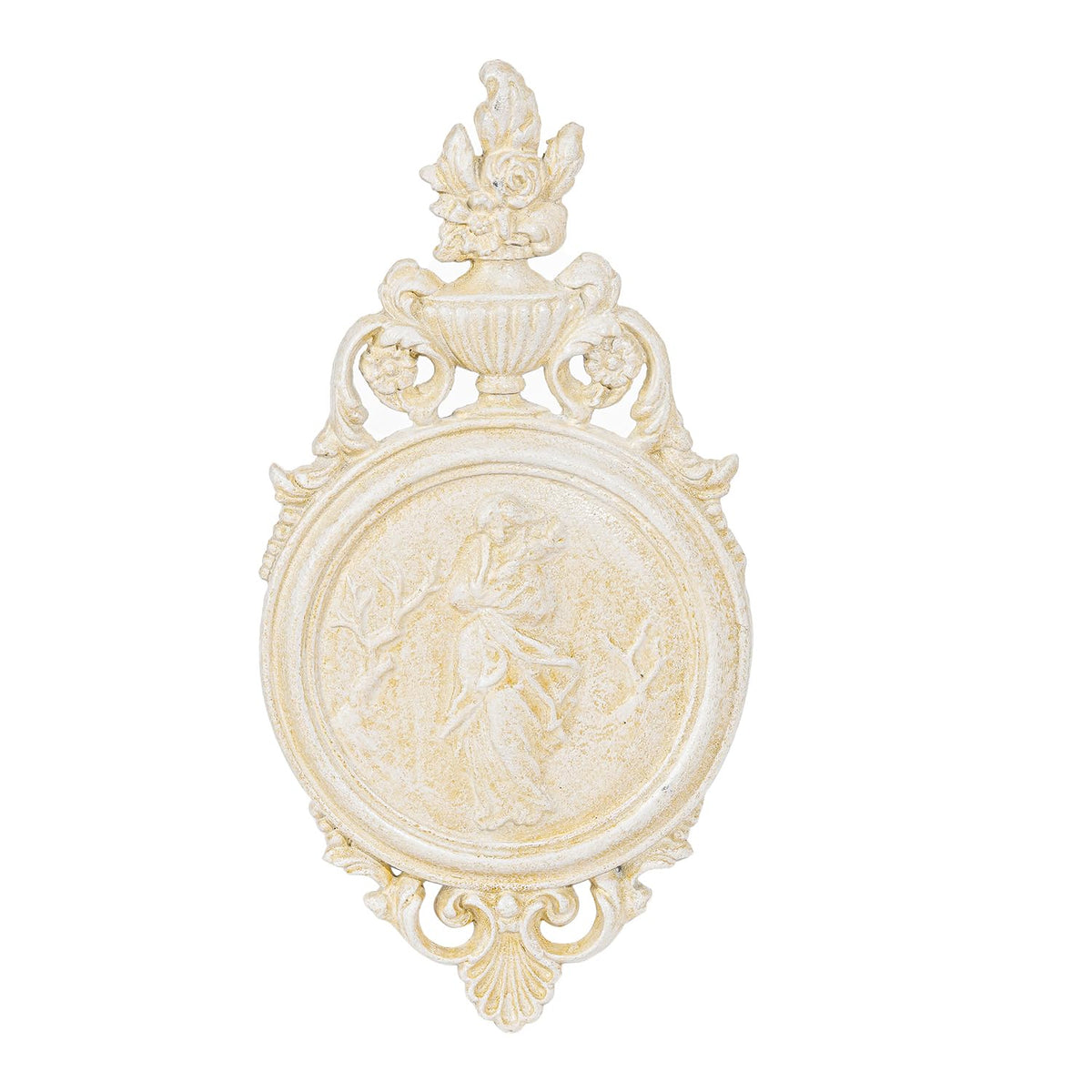 Sungmor Copper Cast Iron Wall Plaque -Classical Lady Relief in French Style