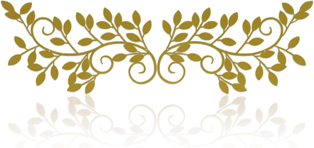 ESTART 2 Pcs Metal Tree Leaf Wall Art Vine Branch Decor, Gold
