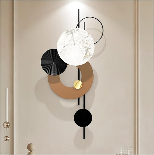 HEBOIX Large Metal Wall Decor Modern Metal Wall Art 3D Wall Sculptures