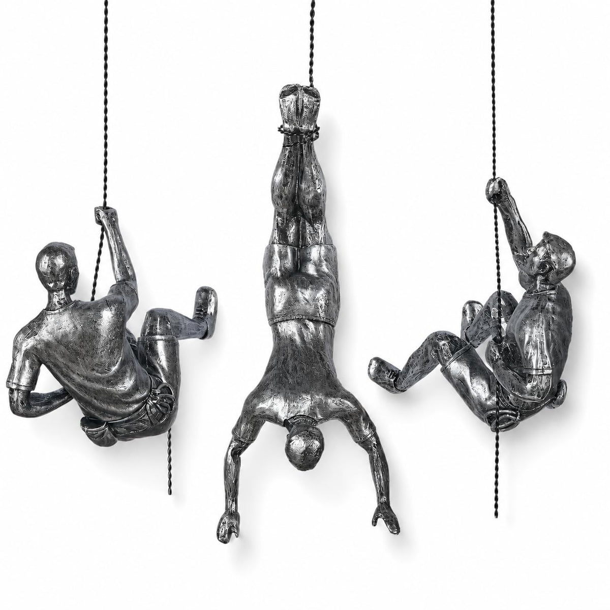 Large Set of 3 Climbing Men Wall Art Decor Sculpture,Nordic Modern Simplicity Decorative Wall Art, Climbing Man Sculptures,Home & Office Climber Gifts