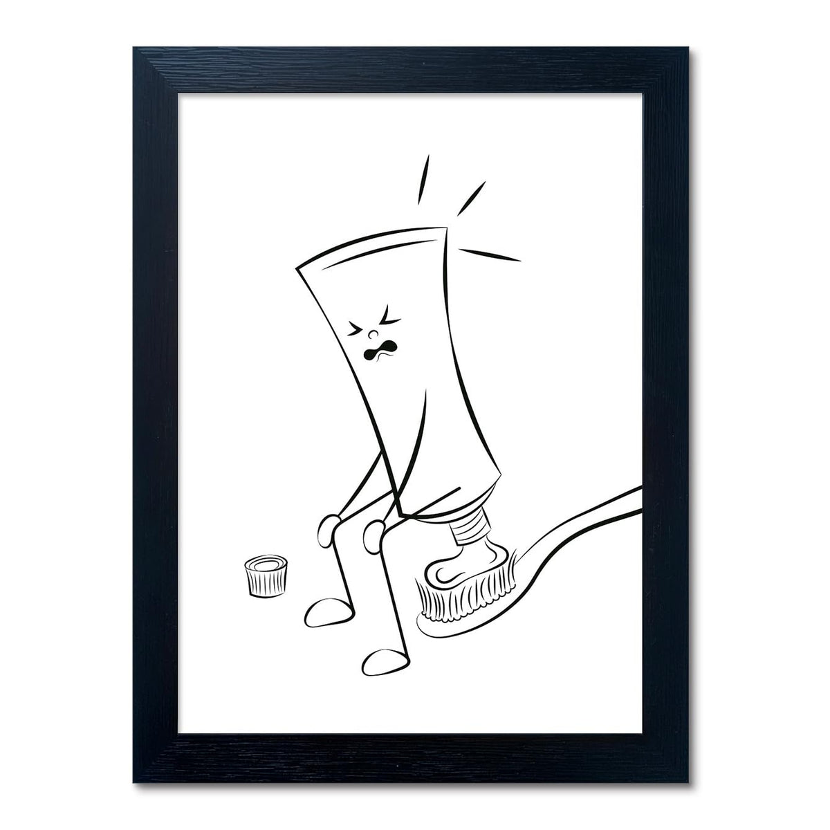 Black and White Bathroom Wall Decor Bad Smell Humorous Wall Art Funny Guest Toilet Picture Print Painting Modern Minimalistic Bathroom Sign