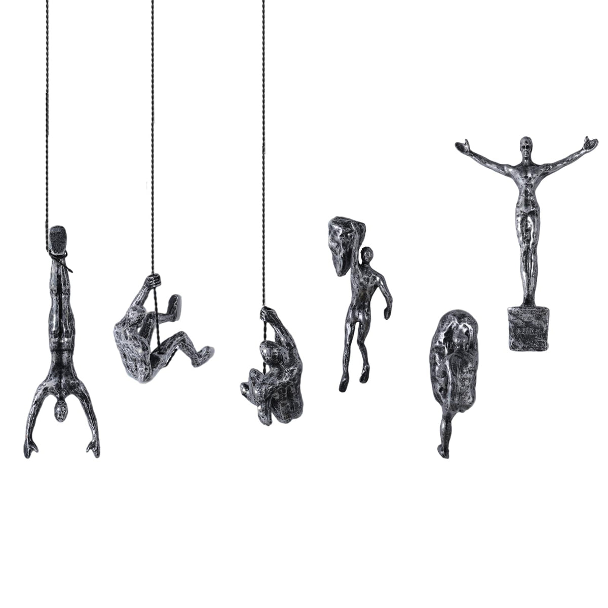 Large Set of 3 Climbing Men Wall Art Decor Sculpture,Nordic Modern Simplicity Decorative Wall Art, Climbing Man Sculptures,Home & Office Climber Gifts
