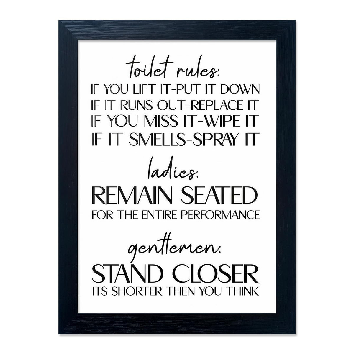 Black and White Bathroom Wall Art You Look So Good Framed Black Striped Bathroom Decor Modern Minimalist Canvas Print Painting Artworks for Wall