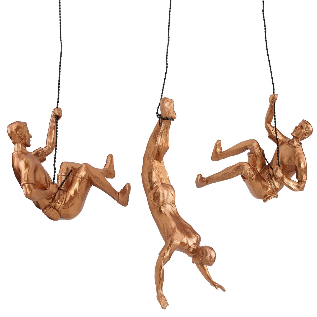 Large Set of 3 Climbing Men Wall Art Decor Sculpture,Nordic Modern Simplicity Decorative Wall Art, Climbing Man Sculptures,Home & Office Climber Gifts