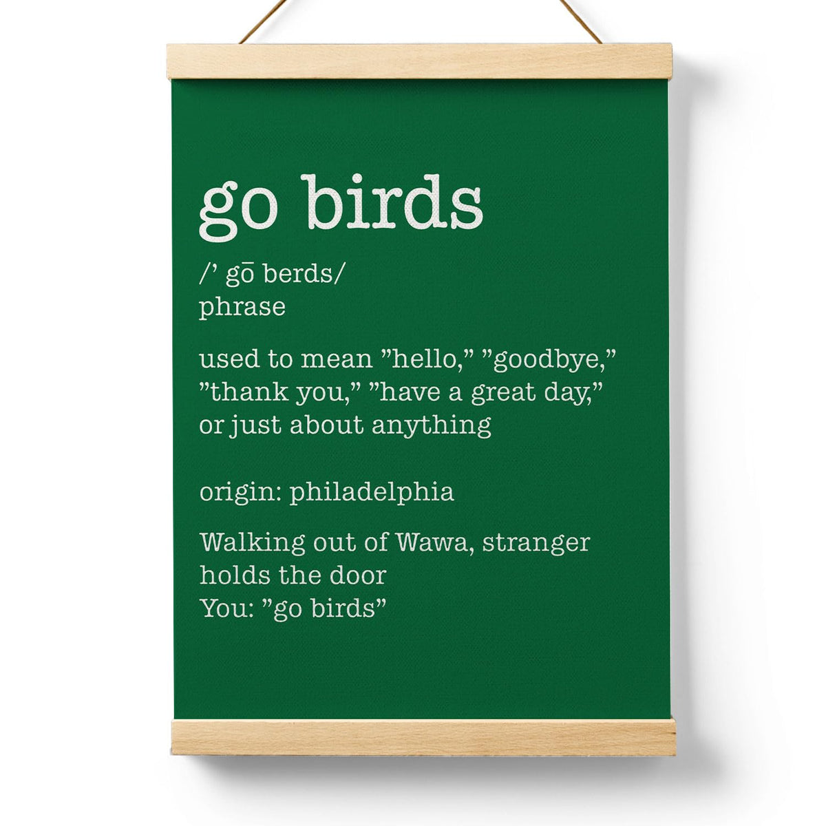 Ryeolo Football Go Birds Definition Wooden Poster Hanger Frame 12.5x17 Inch,Go Birds Poster Hanger Frame,Motivational Wooden Hanging Wall Art Decor For Home Room