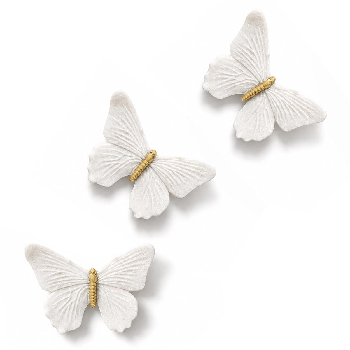 GUSFREUD 3D Butterfly Wall Decor Set – Resin Wall Decor for Living Room, Bedroom, Bathroom, Dining Room, Outdoor and Gallery Walls - Antique Copper - Set of 6