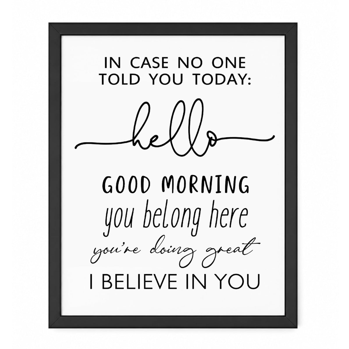 Classroom Signs for Teachers, Inspirational Teacher Decor for Classroom Wall Art Print, High School Teacher Supplies, Middle School Classroom Decorations, Back to School Decor (I Believe, 8X10, Unframed)