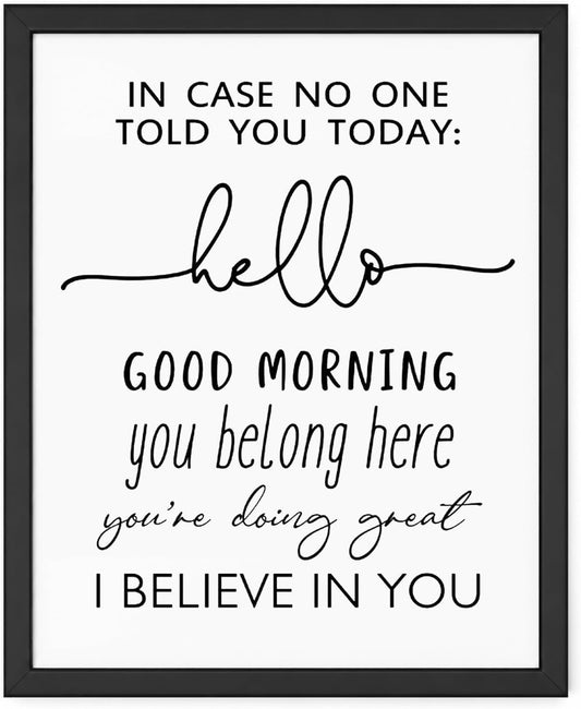 Classroom Signs for Teachers, Inspirational Teacher Decor for Classroom Wall Art Print, High School Teacher Supplies, Middle School Classroom Decorations, Back to School Decor (I Believe, 8X10, Unframed)