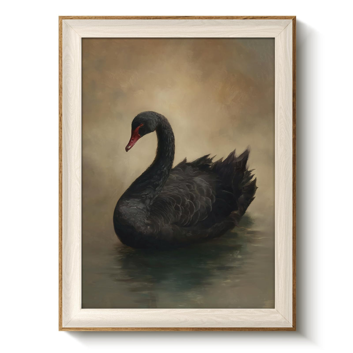 VIYYIEA Framed Wall Art for Living Room, Swan Wall Decor, 12×10 Inch