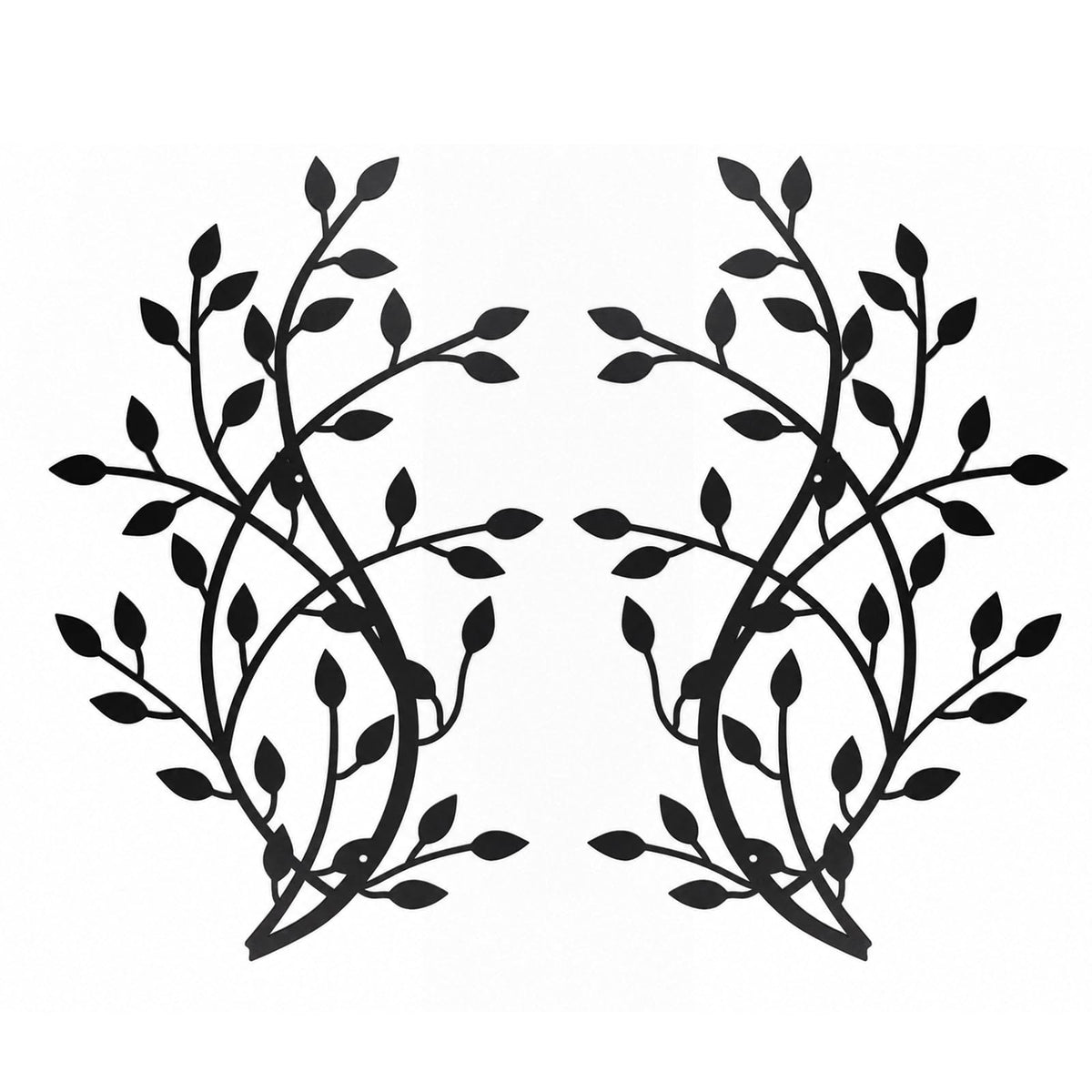 Meltset Metal Tree Leaf Wall Decor, Vine Olive Leaf Branch Wall Art, Wrought Iron Scroll Artwork, Decorative Wall Sculptures Above The Bed, Living Room, Hallway, Indoor and Outdoor（S/Farmhouse）