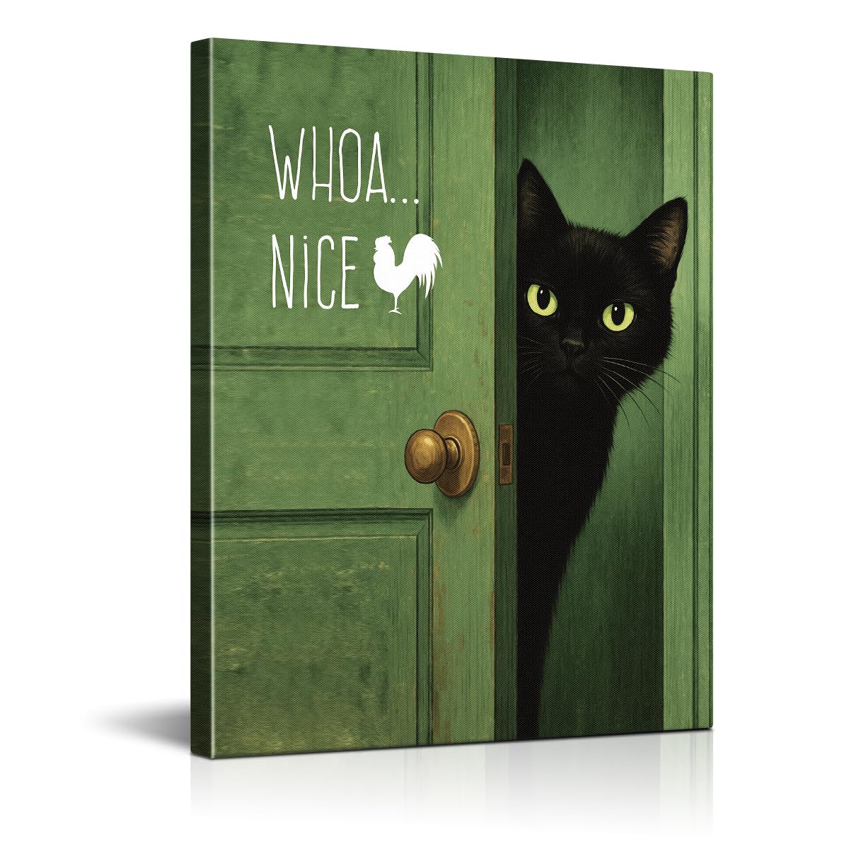 Funny Ghost Cat Halloween Bathroom Wall Art Ghost Are Canvas Print Framed