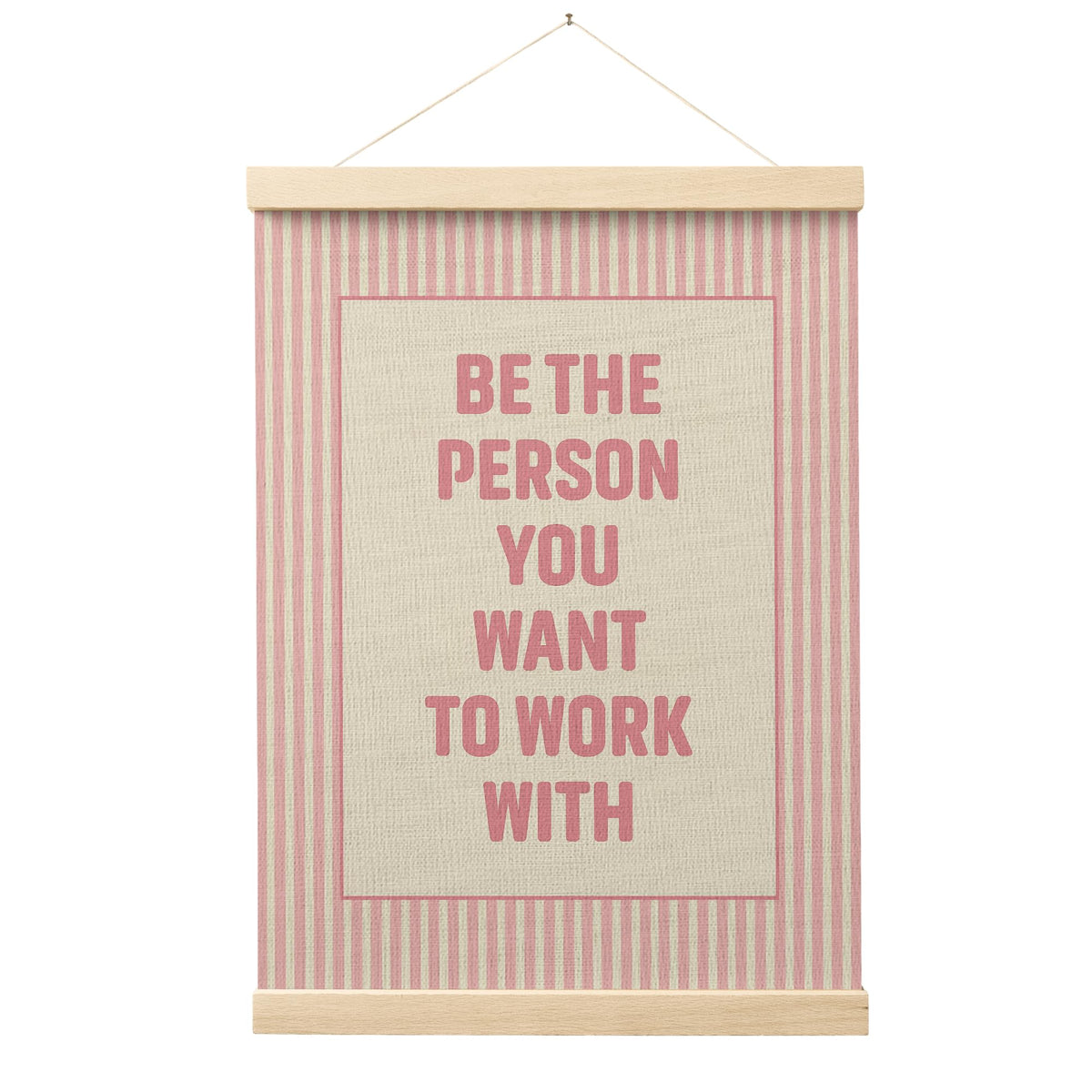 FGFK Inspirational Office Wall Art Poster Hanger Frame, Be the Person You Want to Work with Motivational Canvas Prints Framed Wall Decor for Home Office Workplace, 12x16 Inch