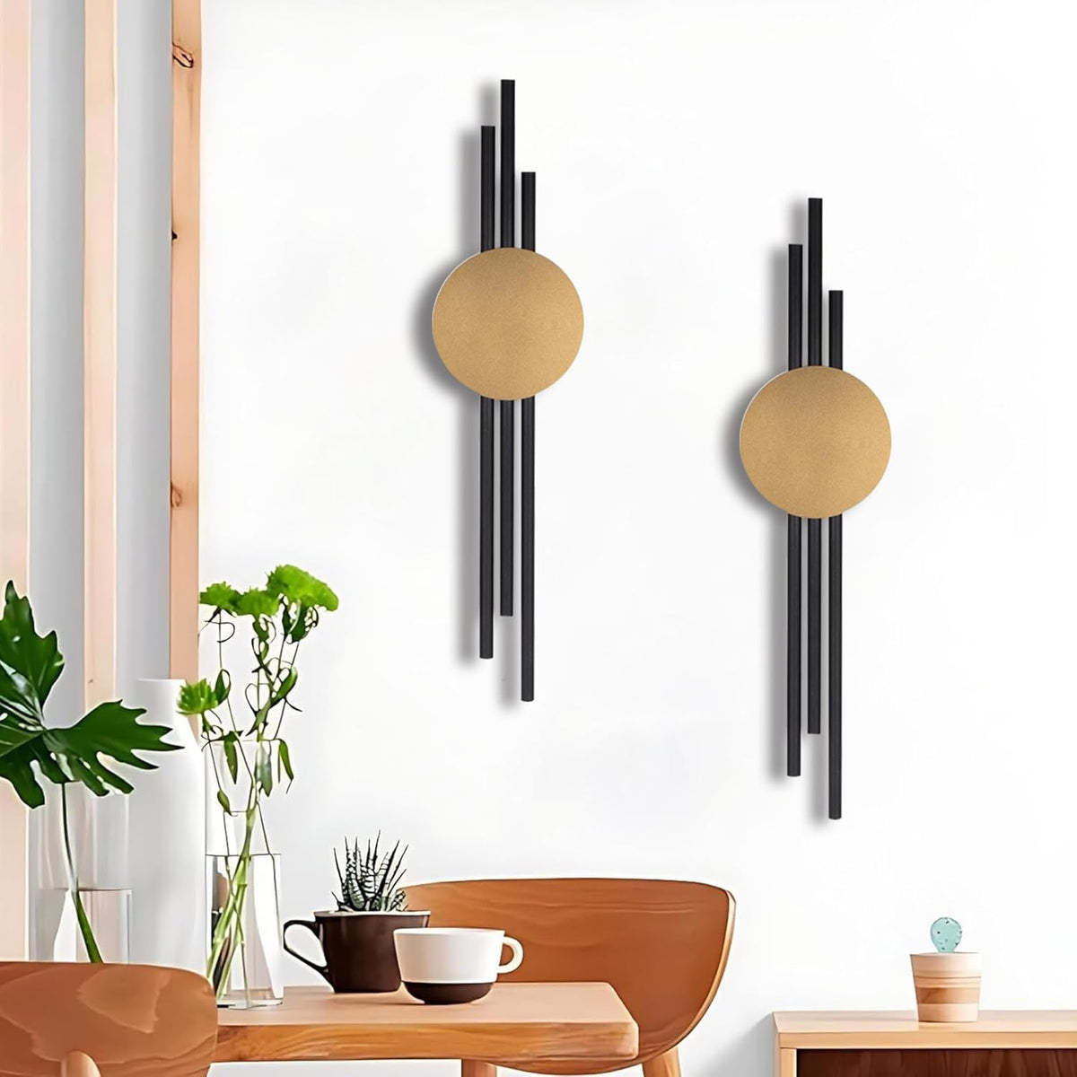 JFUJFU 3D Large Metal Wall Art - Decor for Living Room (Set of 2, Small)