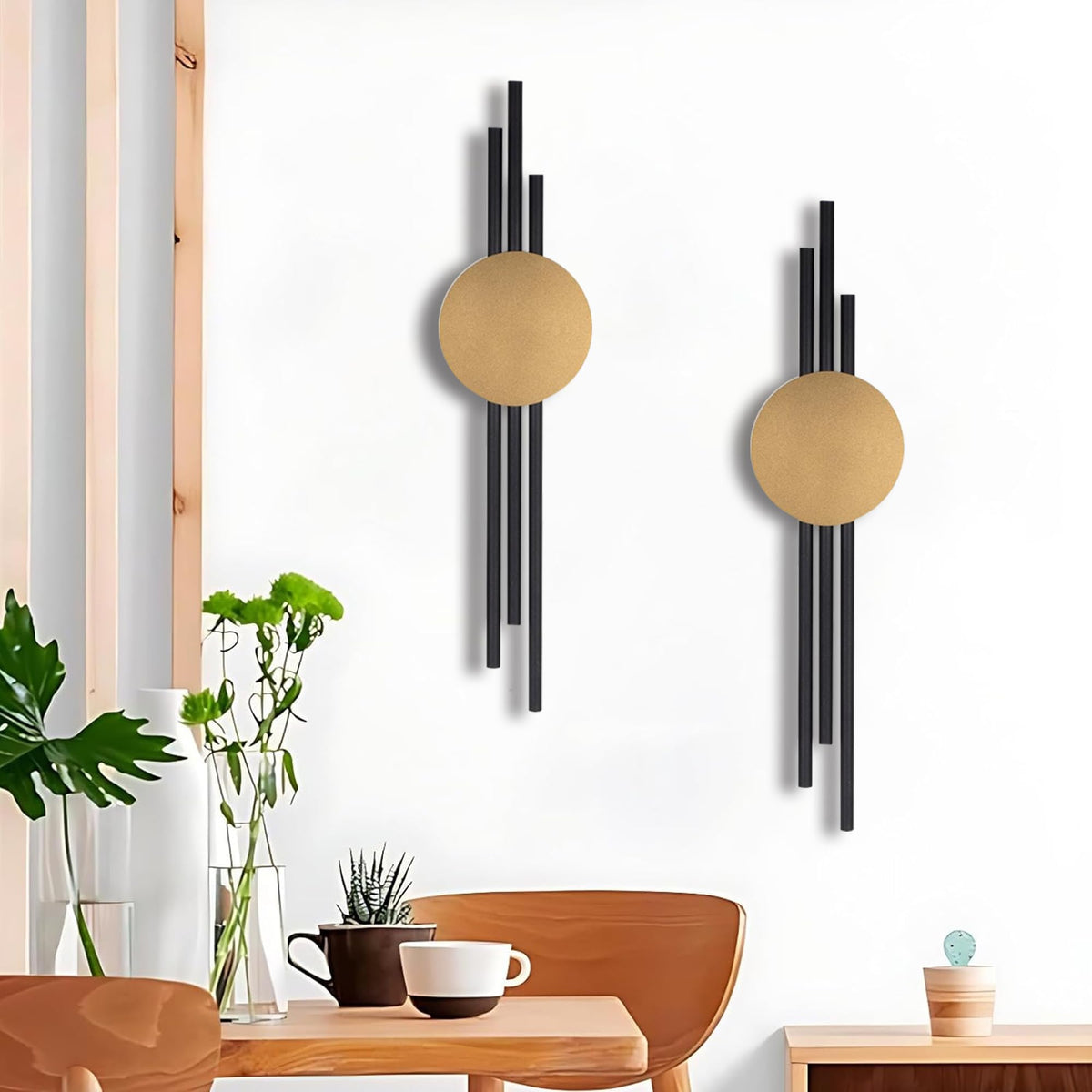 JFUJFU 3D Large Metal Wall Art - Decor for Living Room (Set of 2, Small)