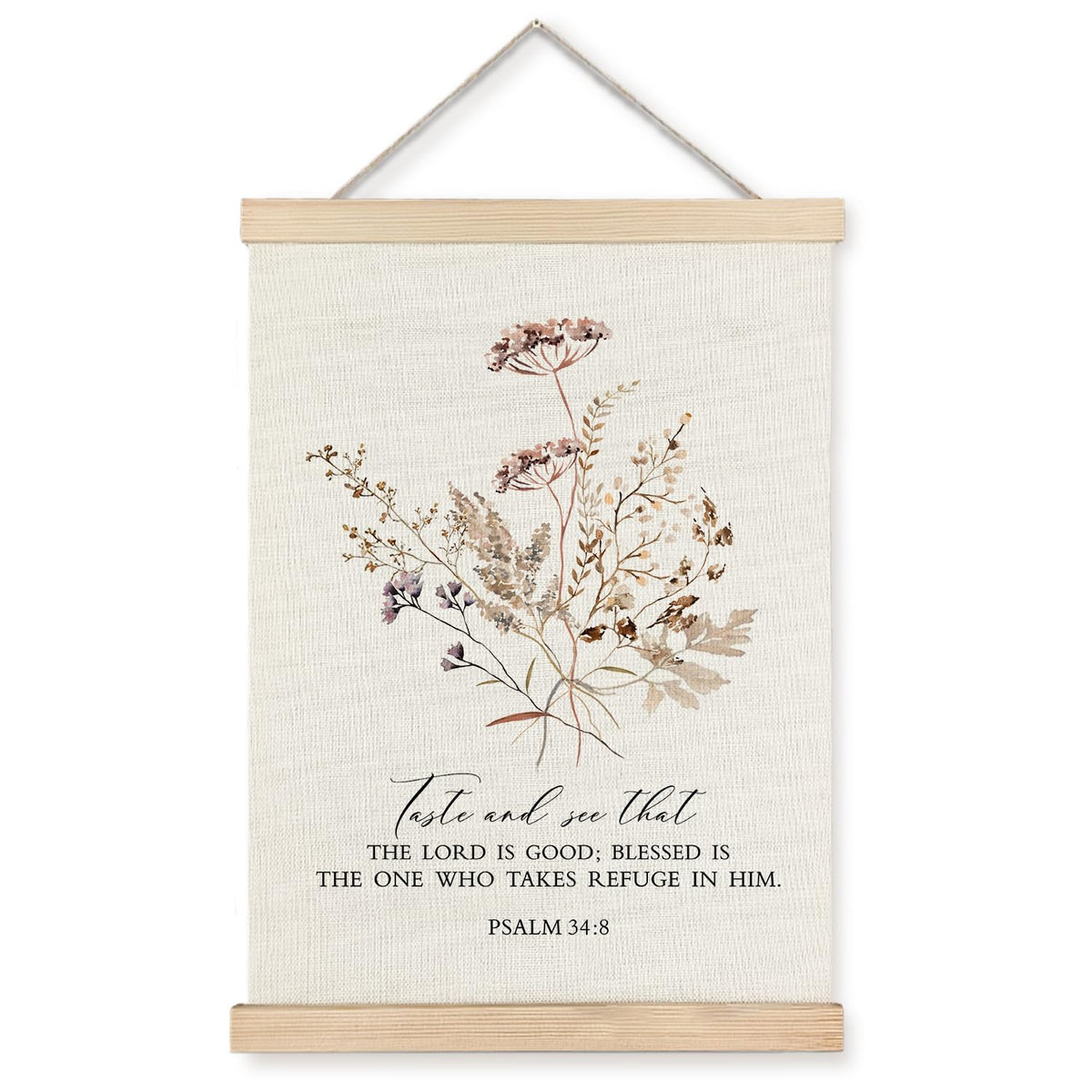 Supwhd Christian Wall Art Decor for Bedroom Living Room Office, His Mercies are New Every Morning Scripture Wall Art Framed 12x16, Christian Gifts for Women