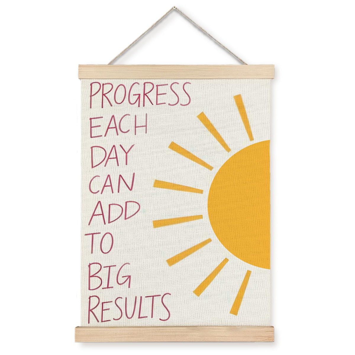 Supwhd Positive Affirmations Wall Decor, Inspirational Add Up to Big Results Office Wall Art, Motivational Quotes Wall Art for Office Classroom Home, 12x16