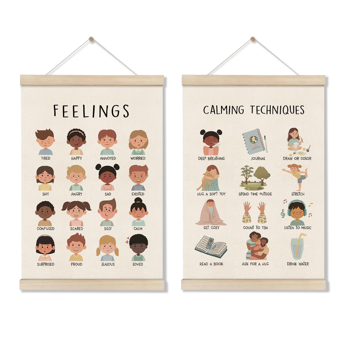 Mental Health Posters Hanger Frame, Circle Of Control Poster 16x12 Inch, Inspirational Wall Art for Homeschool Counseling Office Classroom, Therapy Office Decor, Calm Down Corner Wall Art Decor