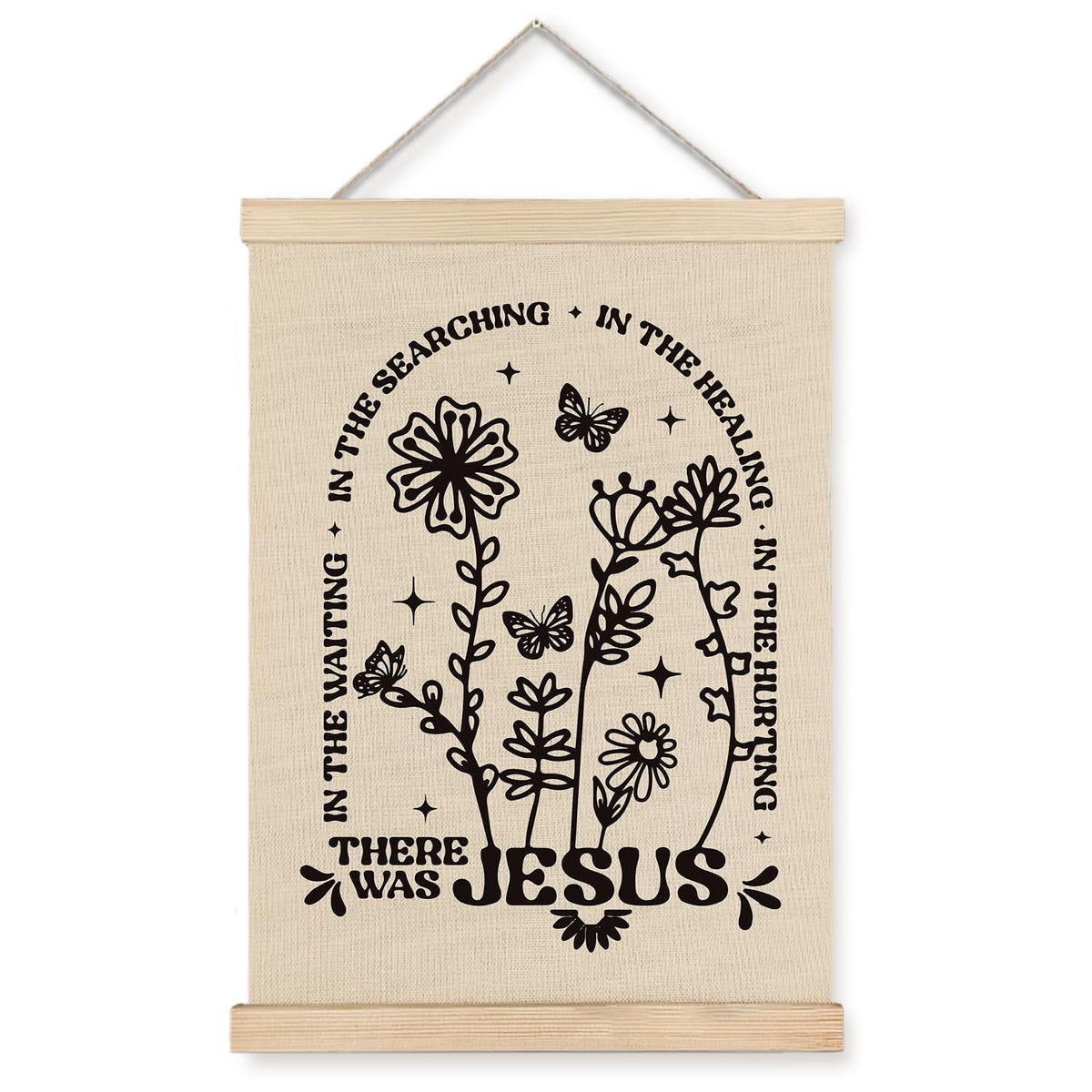 Supwhd Christian Wall Art Decor for Bedroom Living Room Office, His Mercies are New Every Morning Scripture Wall Art Framed 12x16, Christian Gifts for Women