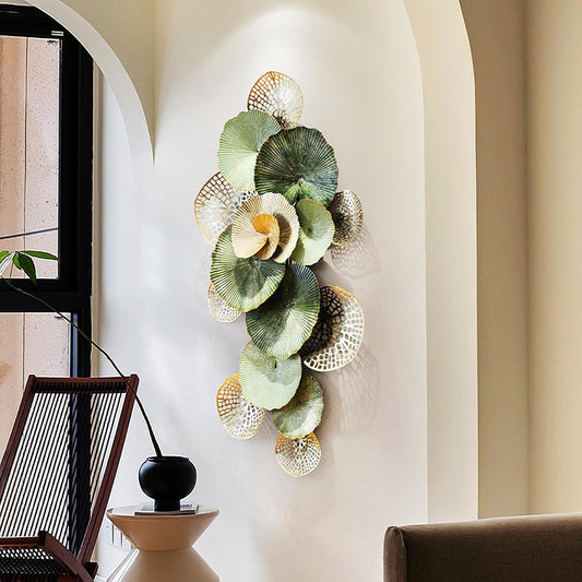 AHSDBG Extra-large Wall Decor, Coastal Metal Lotus Flower Wall Art Décor