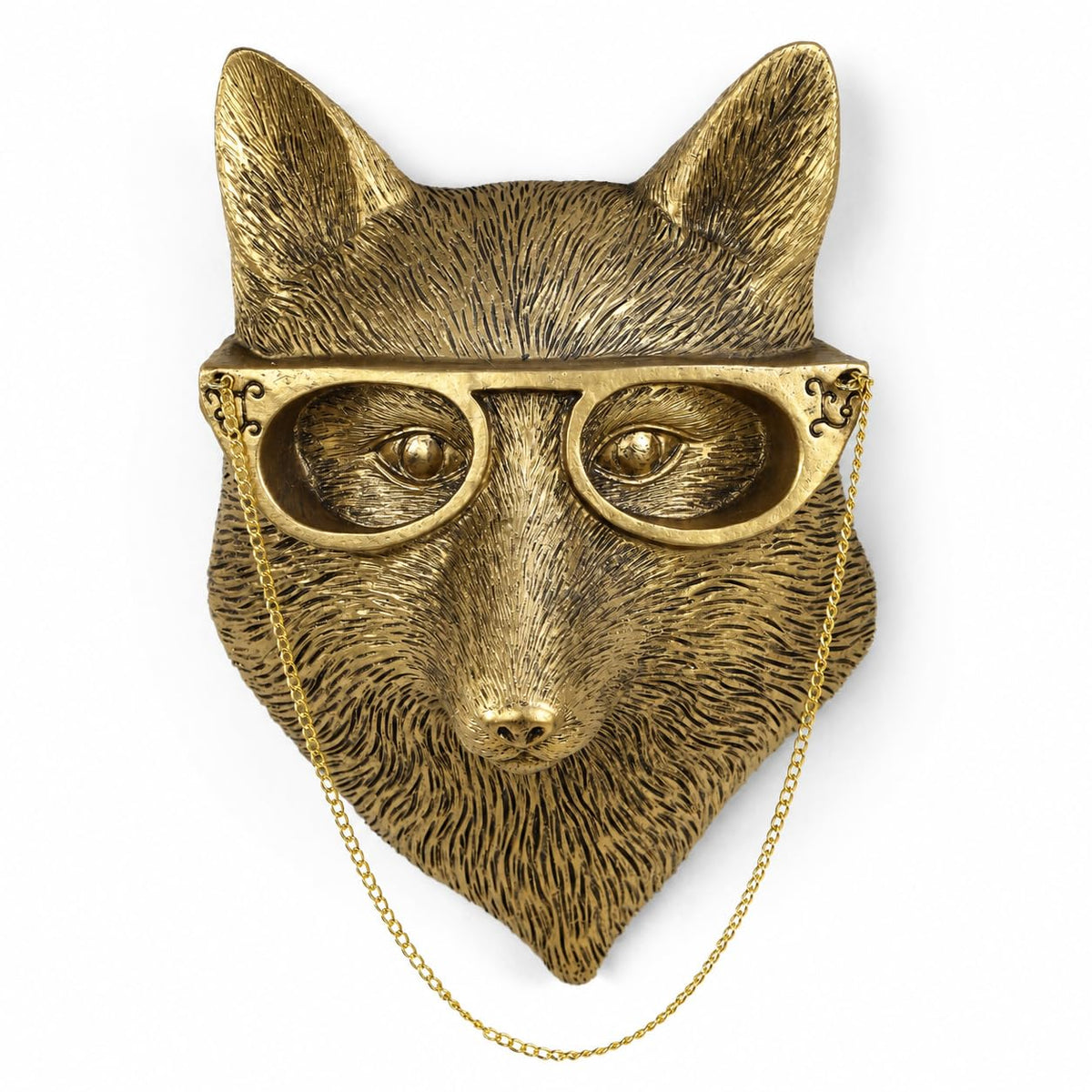 UITWMKTG Gold Animal Head Wall Decor Set of 5 - Deer, Rabbit, Mouse, Bear, Fox Wall Sculptures, Modern Wall Art for Living Room, Bedroom, Office, Gold Wall Hanging Home Decoration