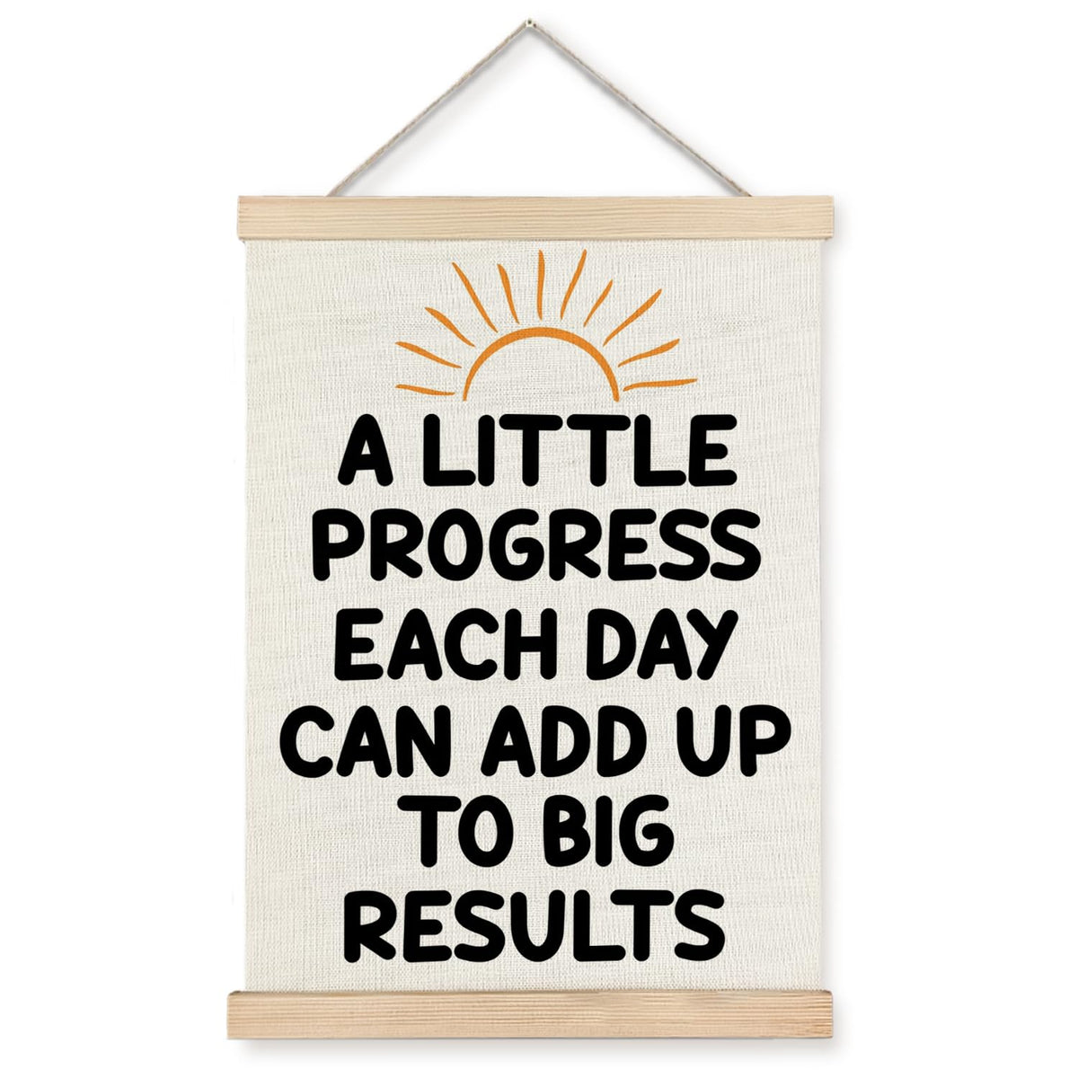 Supwhd Positive Affirmations Wall Decor, Inspirational Add Up to Big Results Office Wall Art, Motivational Quotes Wall Art for Office Classroom Home, 12x16