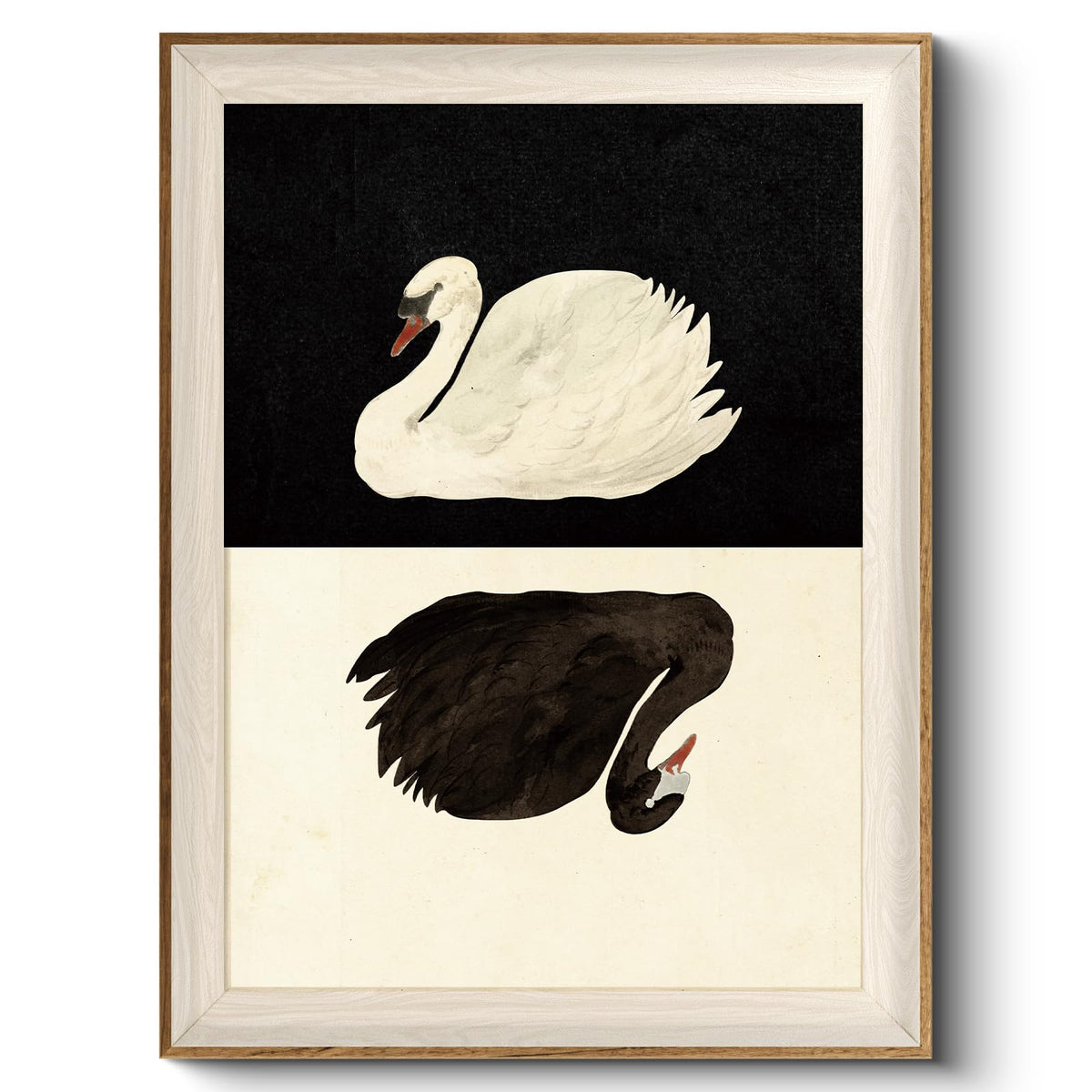 VIYYIEA Framed Wall Art for Living Room, Swan Wall Decor, 12×10 Inch