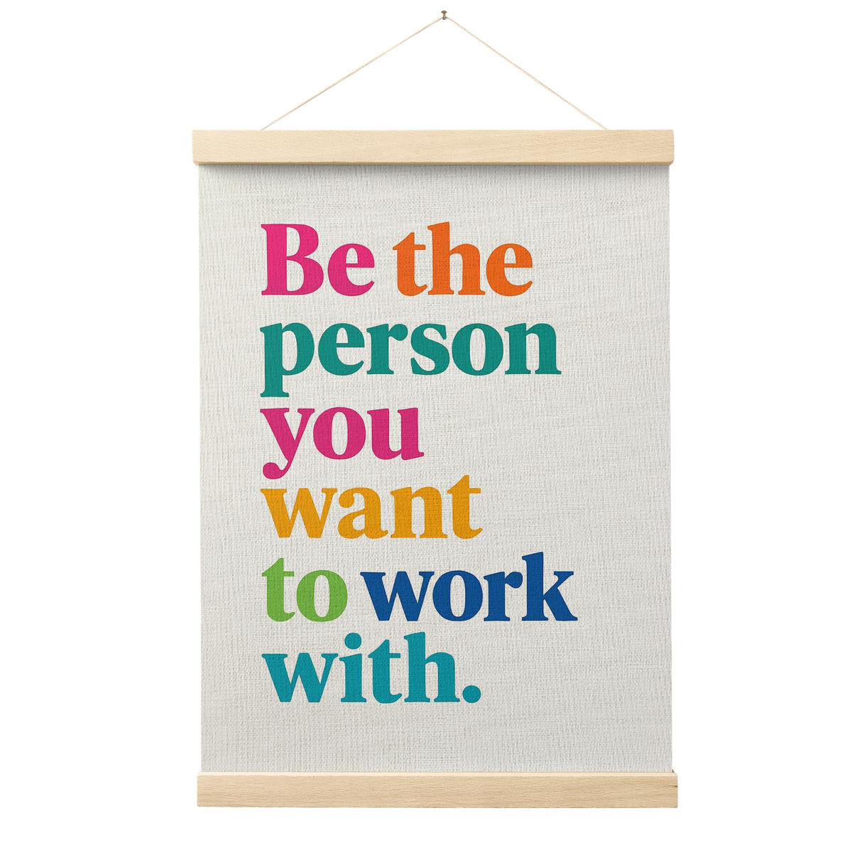 FGFK Inspirational Office Wall Art Poster Hanger Frame, Be the Person You Want to Work with Motivational Canvas Prints Framed Wall Decor for Home Office Workplace, 12x16 Inch