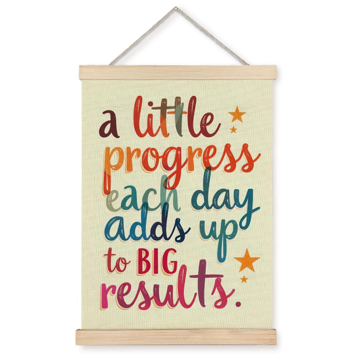 Supwhd Positive Affirmations Wall Decor, Inspirational Add Up to Big Results Office Wall Art, Motivational Quotes Wall Art for Office Classroom Home, 12x16