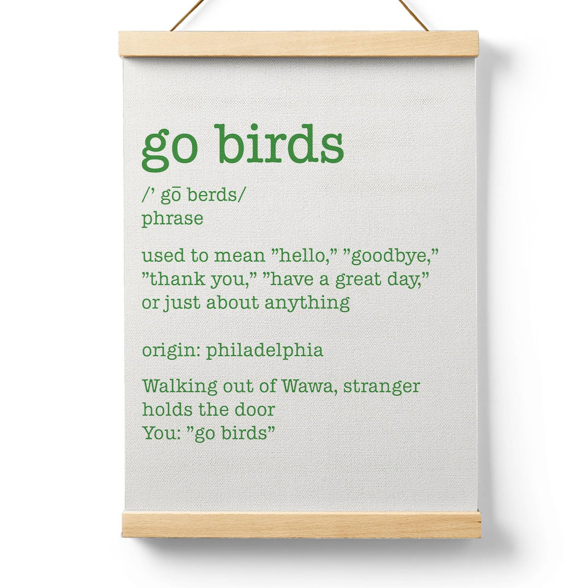 Ryeolo Football Go Birds Definition Wooden Poster Hanger Frame 12.5x17 Inch,Go Birds Poster Hanger Frame,Motivational Wooden Hanging Wall Art Decor For Home Room