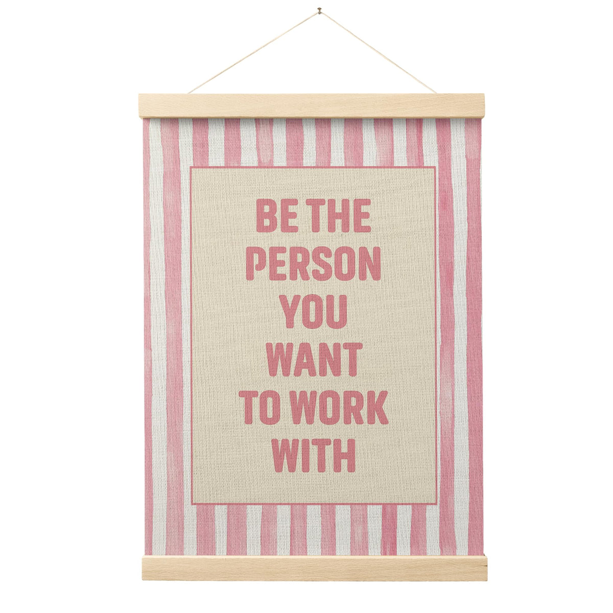 FGFK Inspirational Office Wall Art Poster Hanger Frame, Be the Person You Want to Work with Motivational Canvas Prints Framed Wall Decor for Home Office Workplace, 12x16 Inch