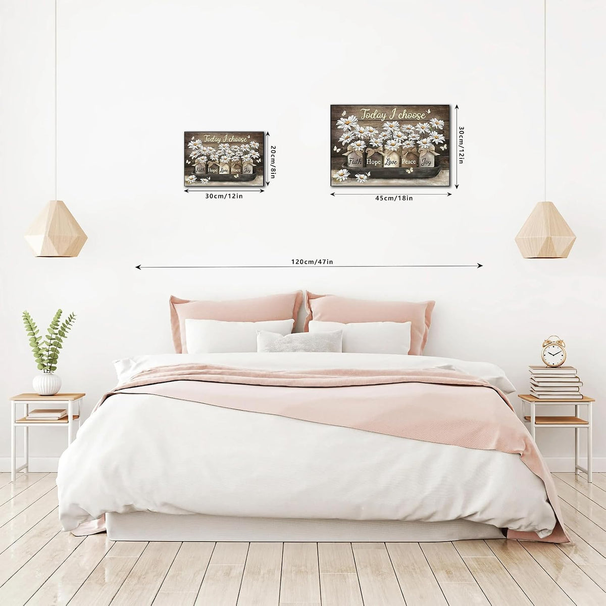 1pc “Today Choose” Golden Flower Canvas Wall Art, Decor for Living Room & Bedroom, 30 * 45cm/12 * 18in Unframed