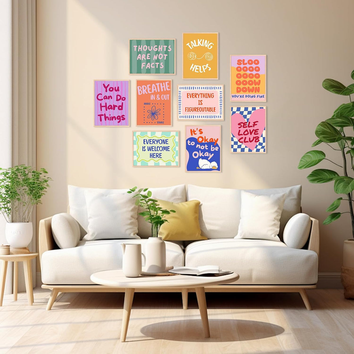 Mental Health Wall Art Child Psychology Canvas Poster Therapy Office Wall Decor Inspirational Prints Motivational Pictures Affirmations Artwork Counselor Painting for Classroom 8x10x9 Inch Unframed