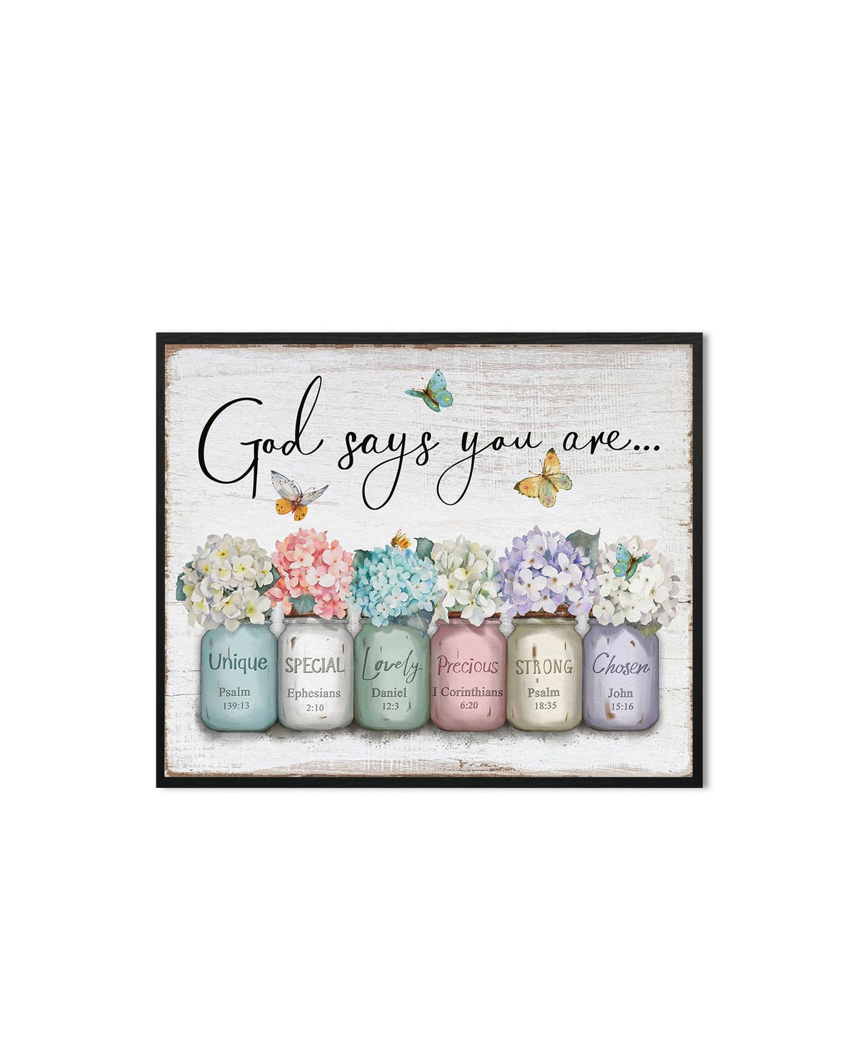 Inspirational Bible Verse Wall Art: God Says You Are Wall 12" x 15"