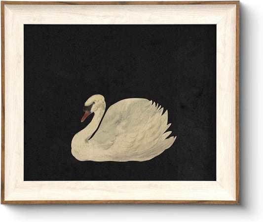 VIYYIEA Framed Wall Art for Living Room, Swan Wall Decor, 12×10 Inch