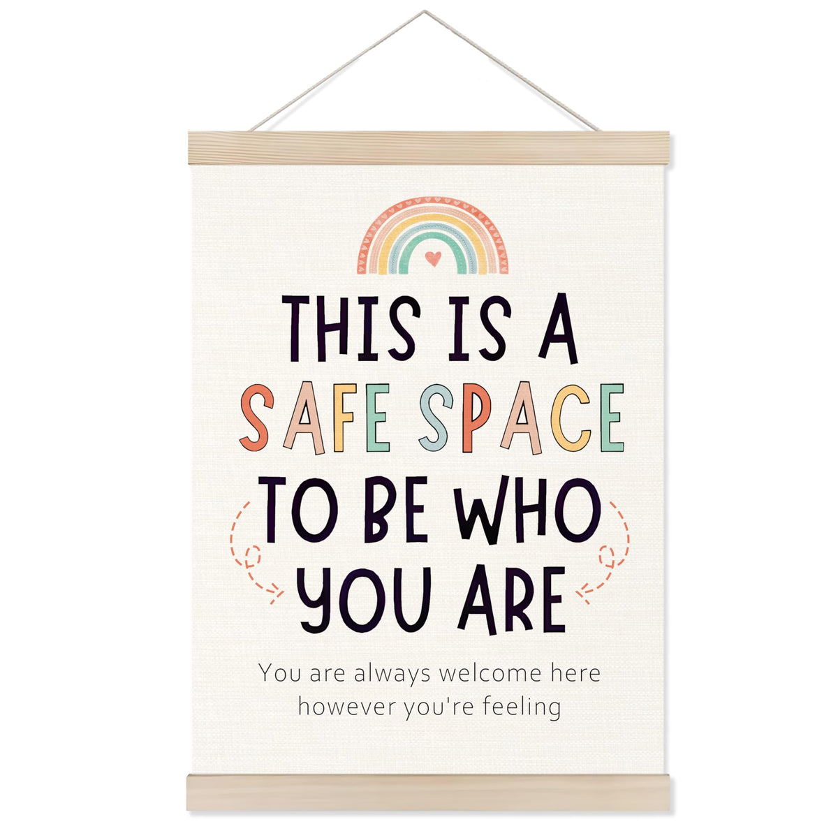 Welshower Boho Motivational Positive Poster Hanger Frame, What's the Best That Could Happen Positive Affirmations Wall Art Prints Decor for Living Room Bedroom Home Office Framed, 12x16 Inch
