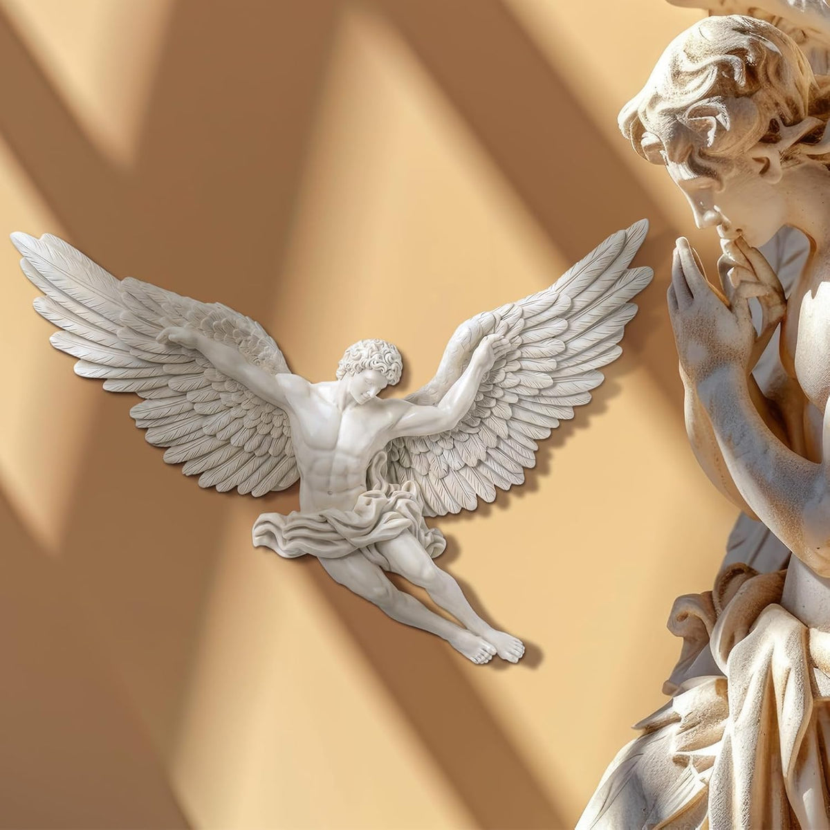 Greek Icarus Resin Wall Sculpture 11.6 x 8.5 x 2 Inch