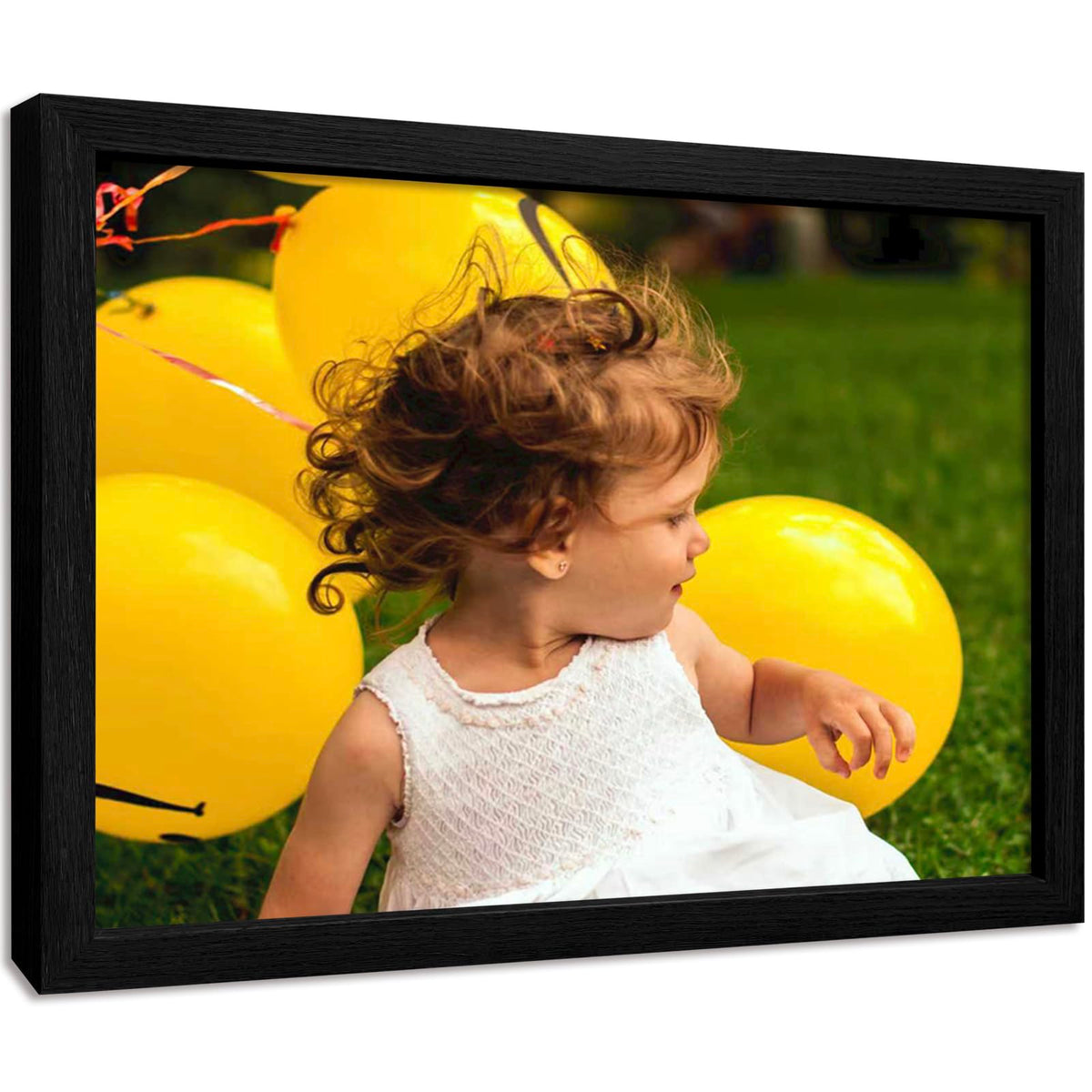 Framed Custom Canvas Prints with Your Photos Personalized Photo to Canvas Print Gifts for Couples Friends Family Baby Pets (Black, 8" L x 10" W)
