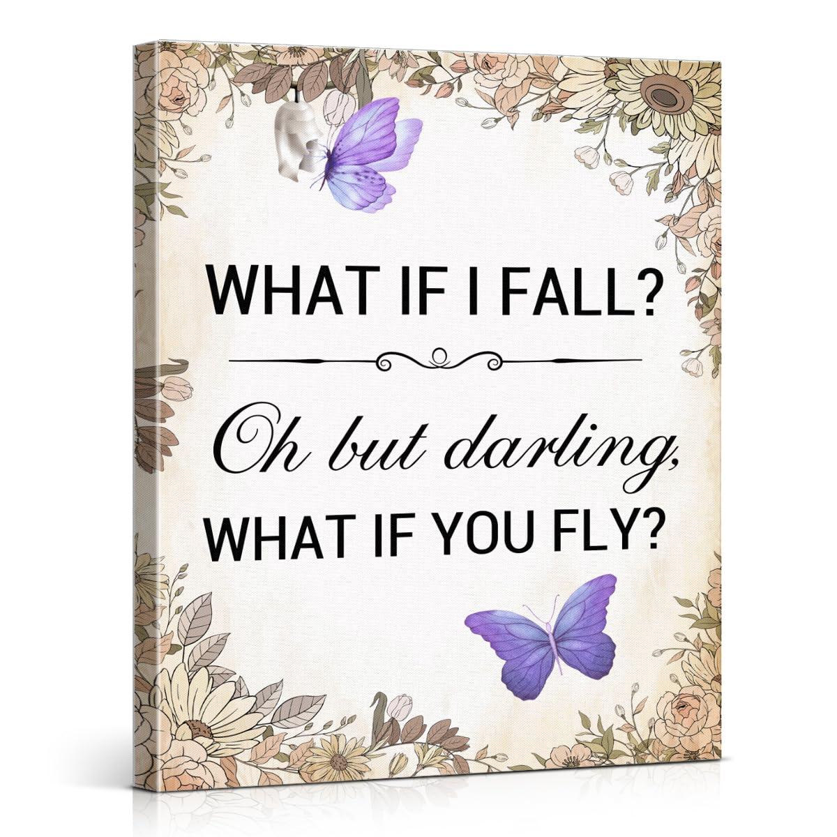Inspirational Wall Art Decor Print Pictures (8 X 8 Inches, Framed)