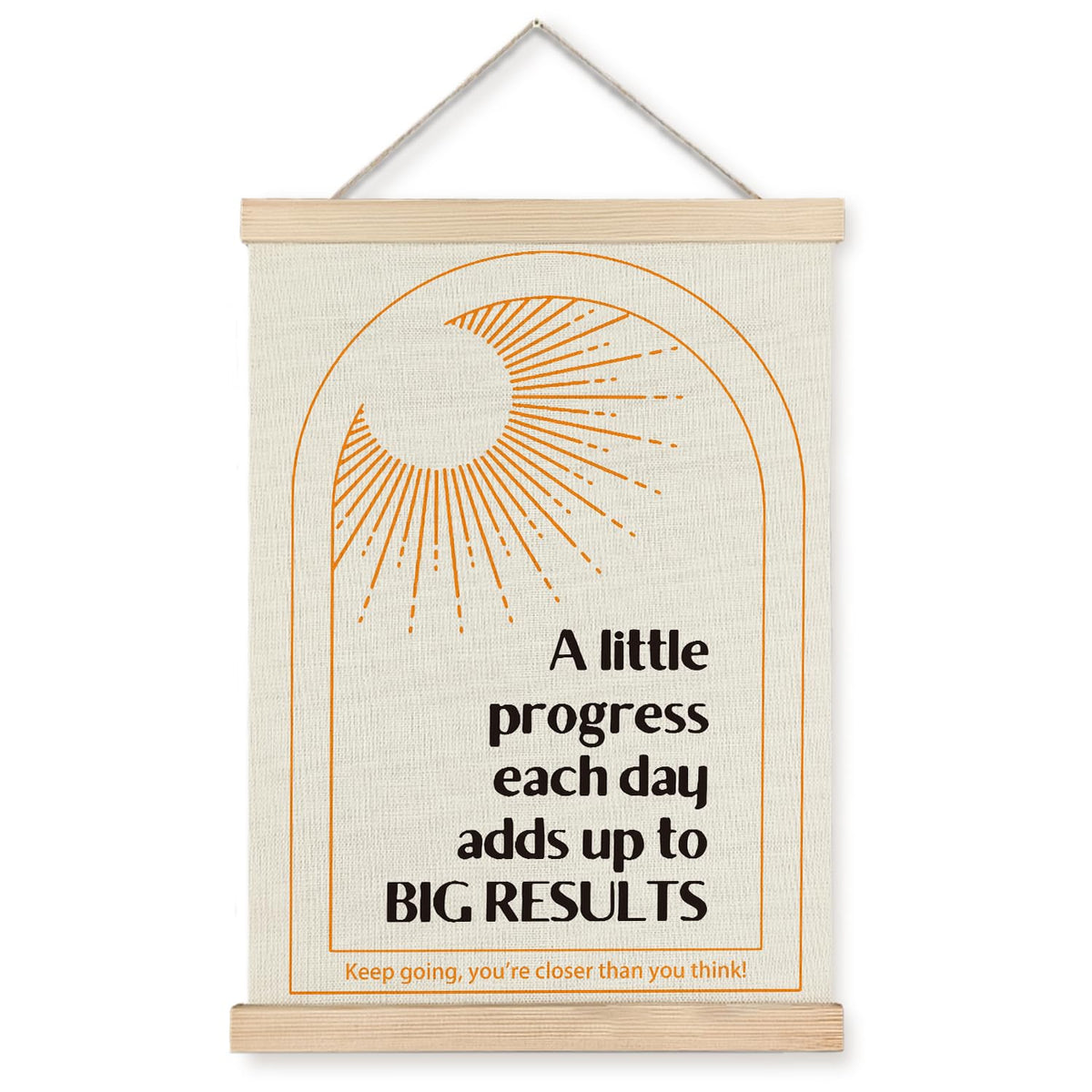 Supwhd Positive Affirmations Wall Decor, Inspirational Add Up to Big Results Office Wall Art, Motivational Quotes Wall Art for Office Classroom Home, 12x16