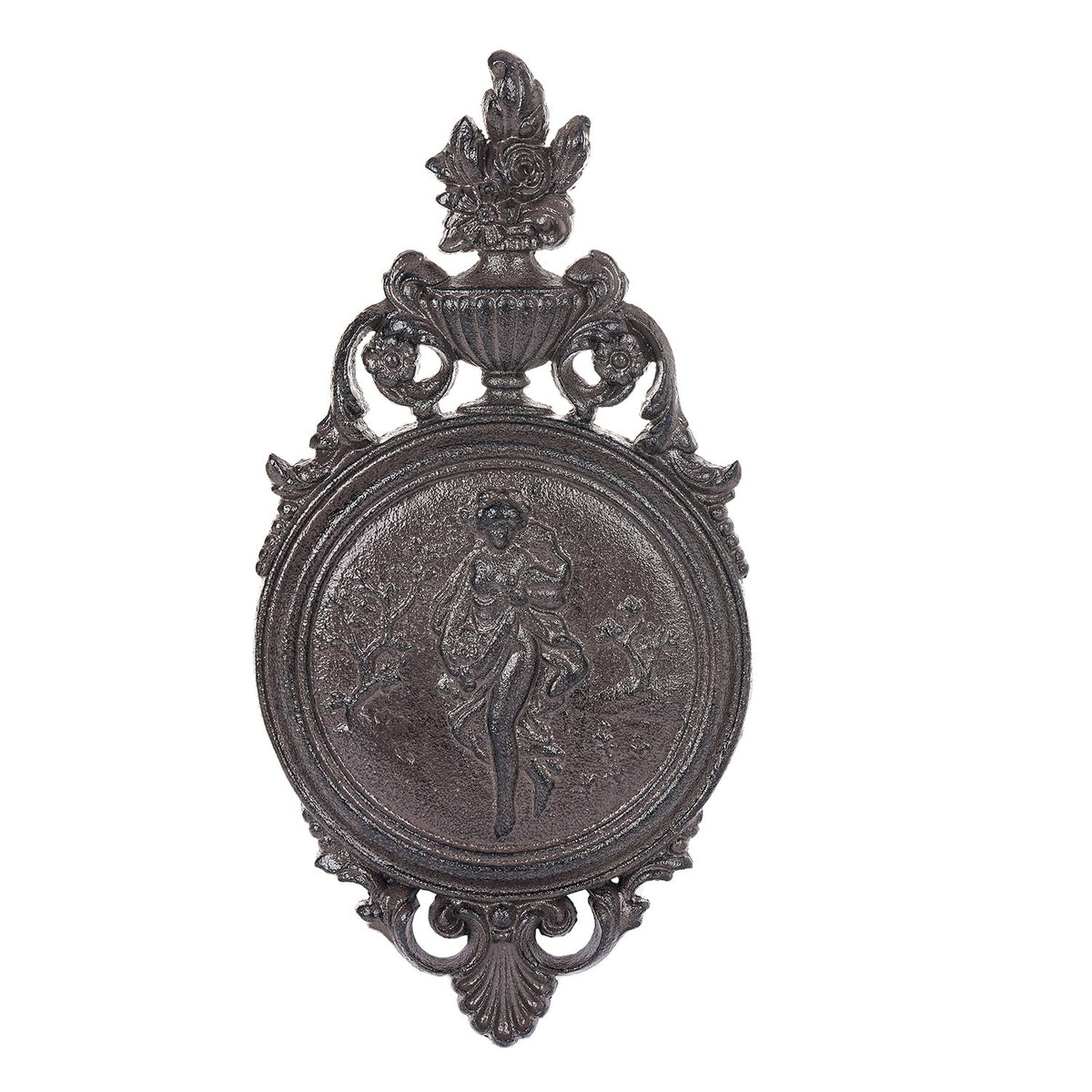 Sungmor Copper Cast Iron Wall Plaque -Classical Lady Relief in French Style