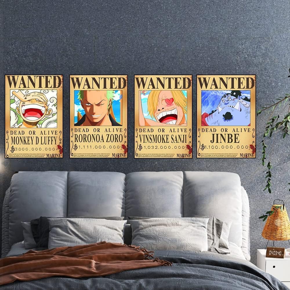 TYZZHOA 25PCS Anime [OP] Wanted Posters 30x21cm, New Bounty Edition (Retro)