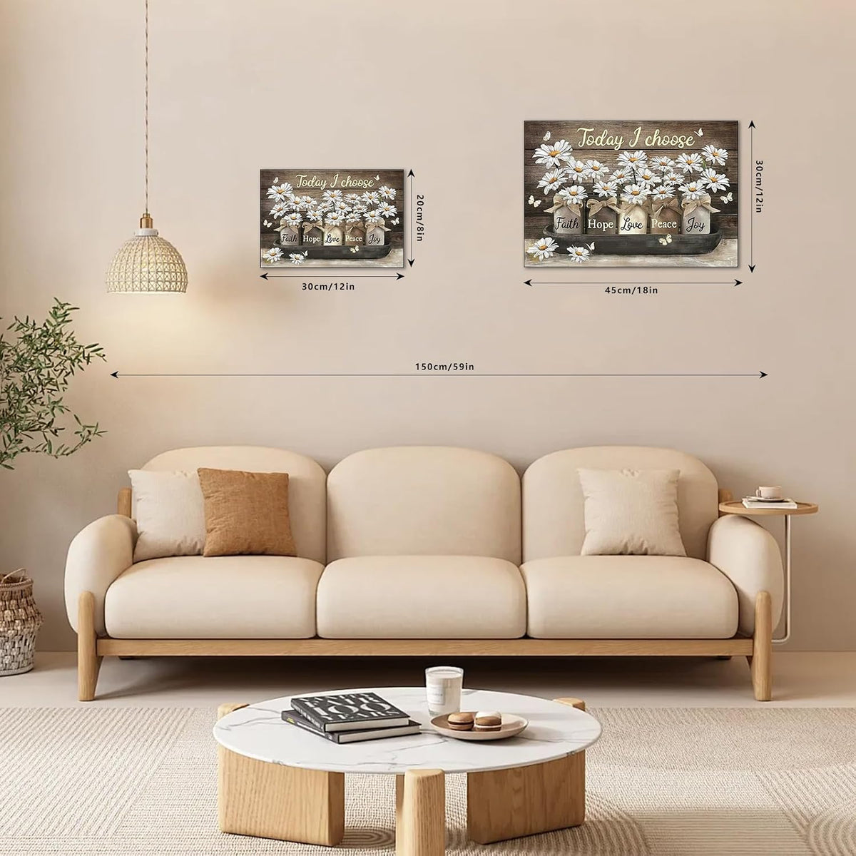 1pc “Today Choose” Golden Flower Canvas Wall Art, Decor for Living Room & Bedroom, 30 * 45cm/12 * 18in Unframed