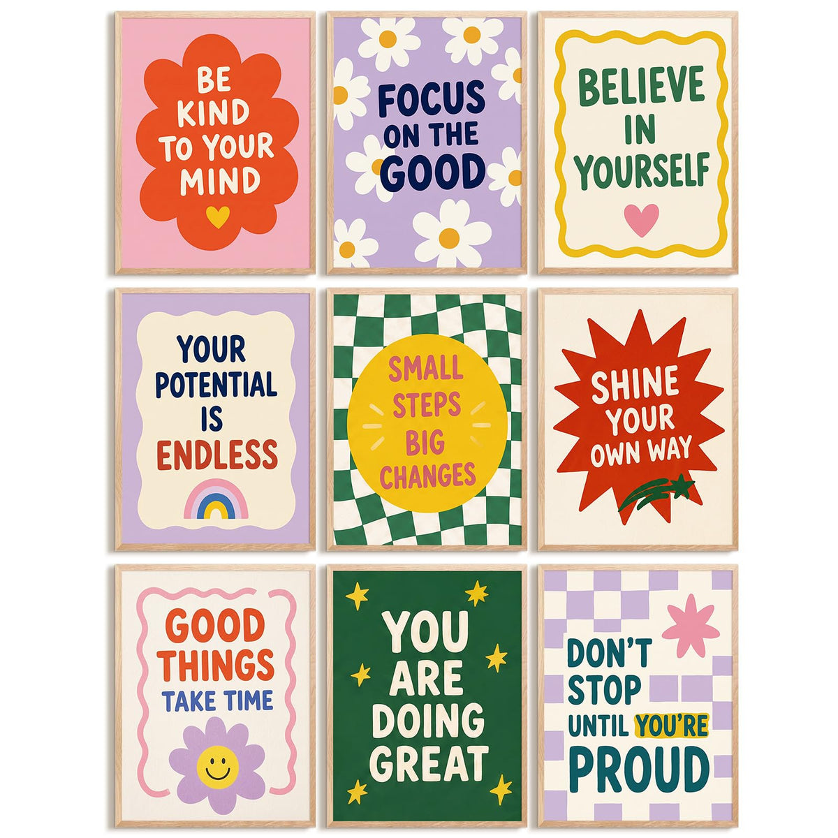 Mental Health Wall Art Child Psychology Canvas Poster Therapy Office Wall Decor Inspirational Prints Motivational Pictures Affirmations Artwork Counselor Painting for Classroom 8x10x9 Inch Unframed