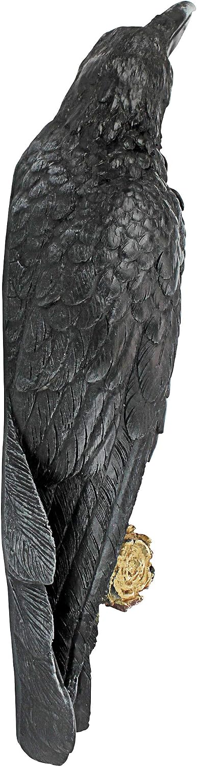 Design Toscano The Raven's Perch Gothic Decor Wall Sculpture, Single